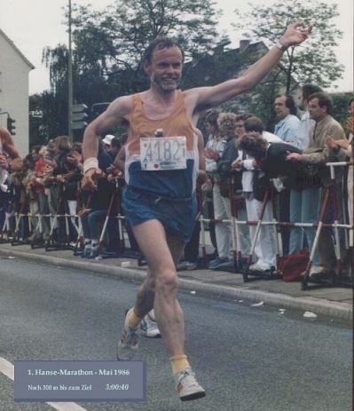 Hamburg-Marathon 1986 - Kurz vor dem Ziel